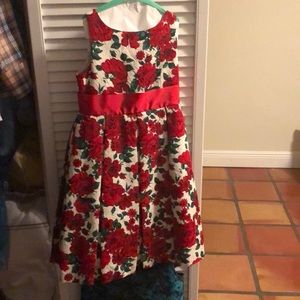 Little Girls Janie and Jack red Christmas Dress